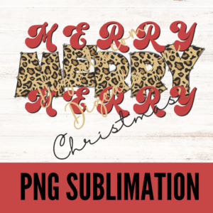 Merry Merry Christmas PNG SVG Sublimation www.Digeals.com