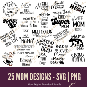 Mom svg bundle hand lettered Digital Download - Digeals.com