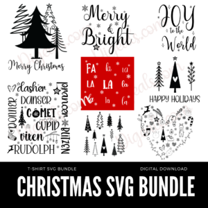 Christmas SVG Bundle T-Shirt Mugs, Bags More www.Digeals.com
