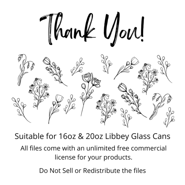 Wildflower Libbye Glass Design Thank you Page www.digeals.com