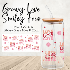 Groovy Love Libbey Glass SVG Digital Download Web Image