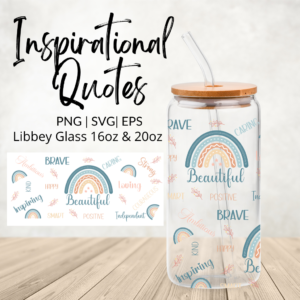 Inspiration Quote Libbey Glass Digital Download Design