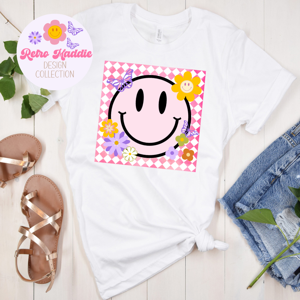 Retro Maddie Sublimation Smile Face - Digeals