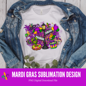 Mardi Gras PNG Sublimation Design