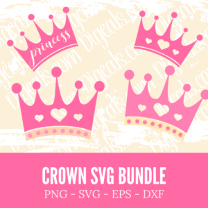 Crown SVG Digital Download Bundle Cut Files
