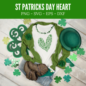 St Patricks Heart SVG Digital Download File