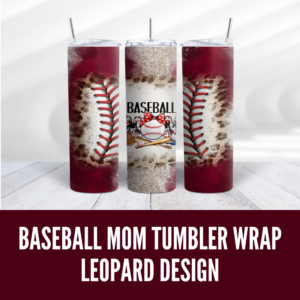 Baseball Mom Tumbler Wrap Leopard Design - Digeals.com