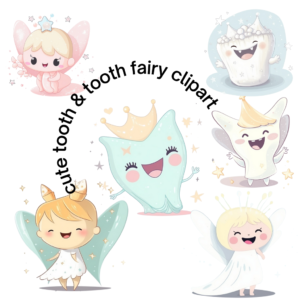 Magical Tooth & Tooth Fairy Clipart - www.Digeals.com