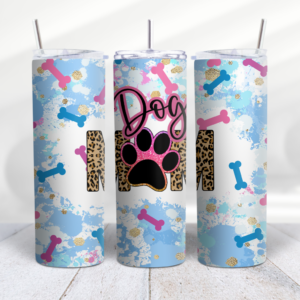 Dog Mom Leopard Print Tumbler Wrap Design - Digeals.com