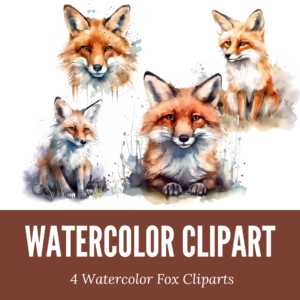 Fox Watercolor Clipart - Digeals.com