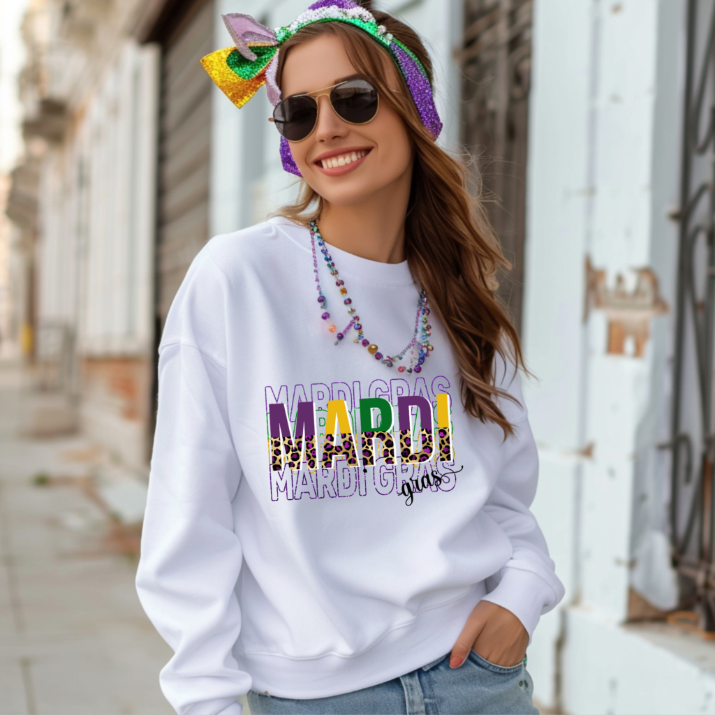 Mardi Gras Sweatshirt Mock Digeals.com Clothing