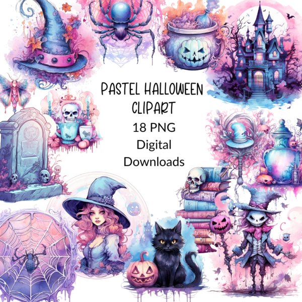 Pastel Halloween Clipart Digeals.com