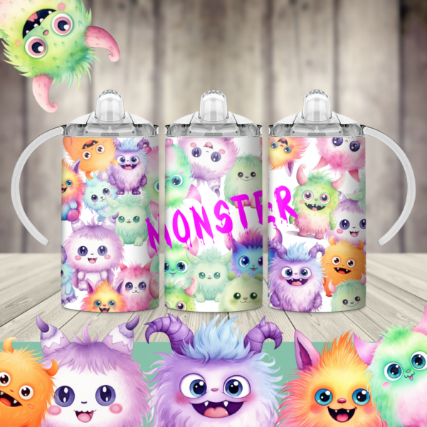 Cute Monster Sippy Cup Design Digital Download - Digeals.com