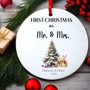 First Christmas as Mr & Mrs Ornament Digeals.com