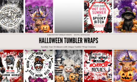 Halloween Tumbler Wrap Digital Download Designs
