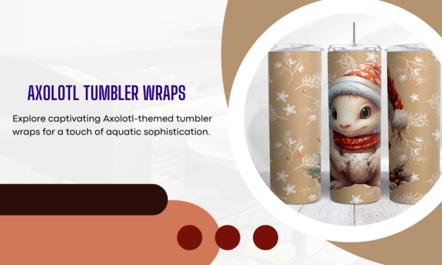 Axolotl Christmas Tumbler Wrap Designs
