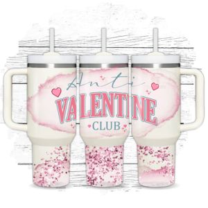 Anti-Valentine Club Vintage 40 oz Tumbler Wrap Design Digital Download Digeals.com