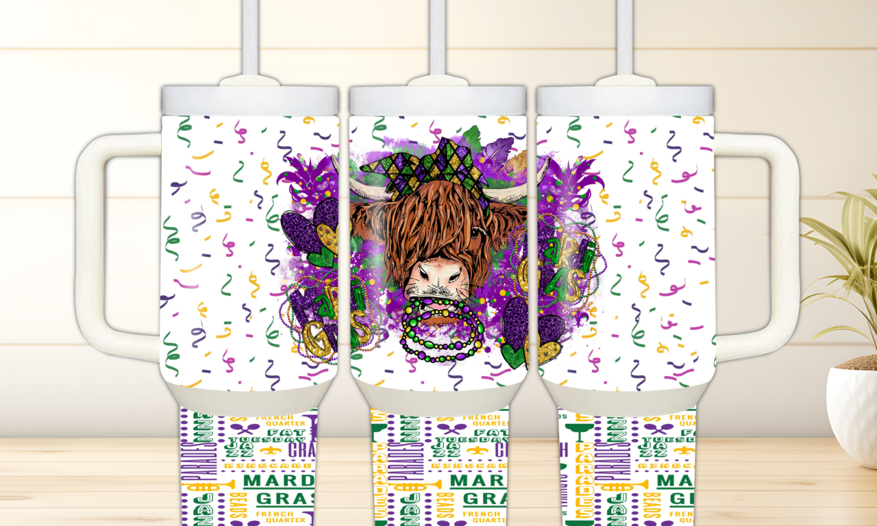 Mardi Gras Tumbler Wrap Designs