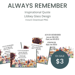 Alway Remember Inspirational Quote Libbey Glass Design Digeals.com