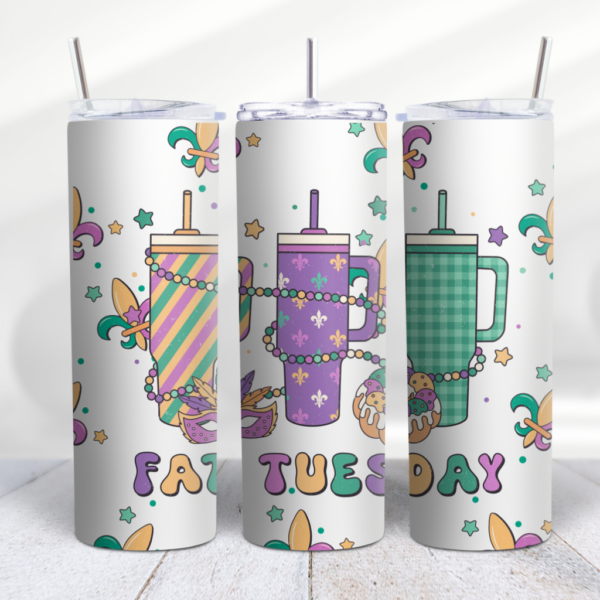 Celebrate in Style with Our Mardi Gras Fat Tuesday Tumbler Wrap Design Digeals.com