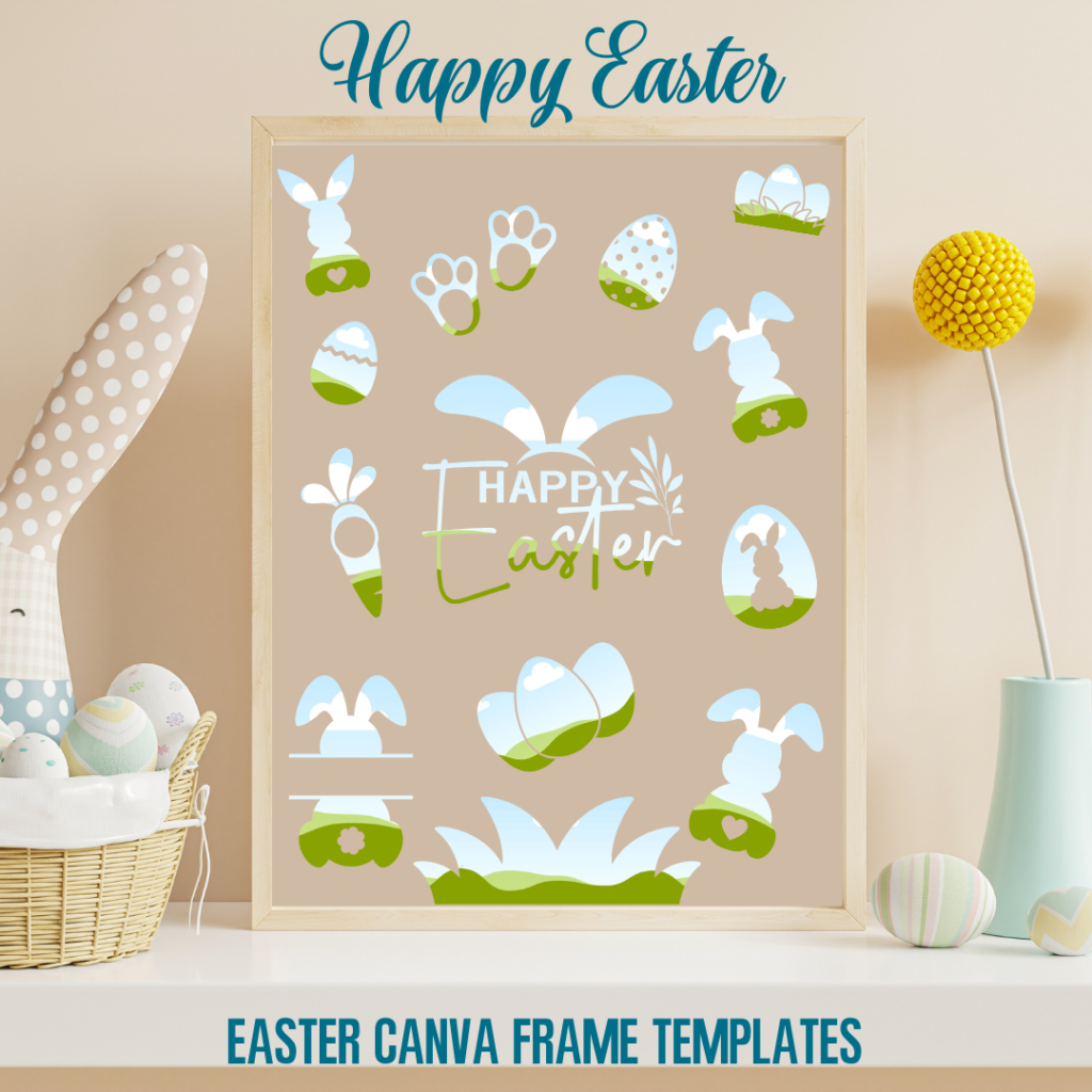 Easter Canva Frame Bundle Digeals.com