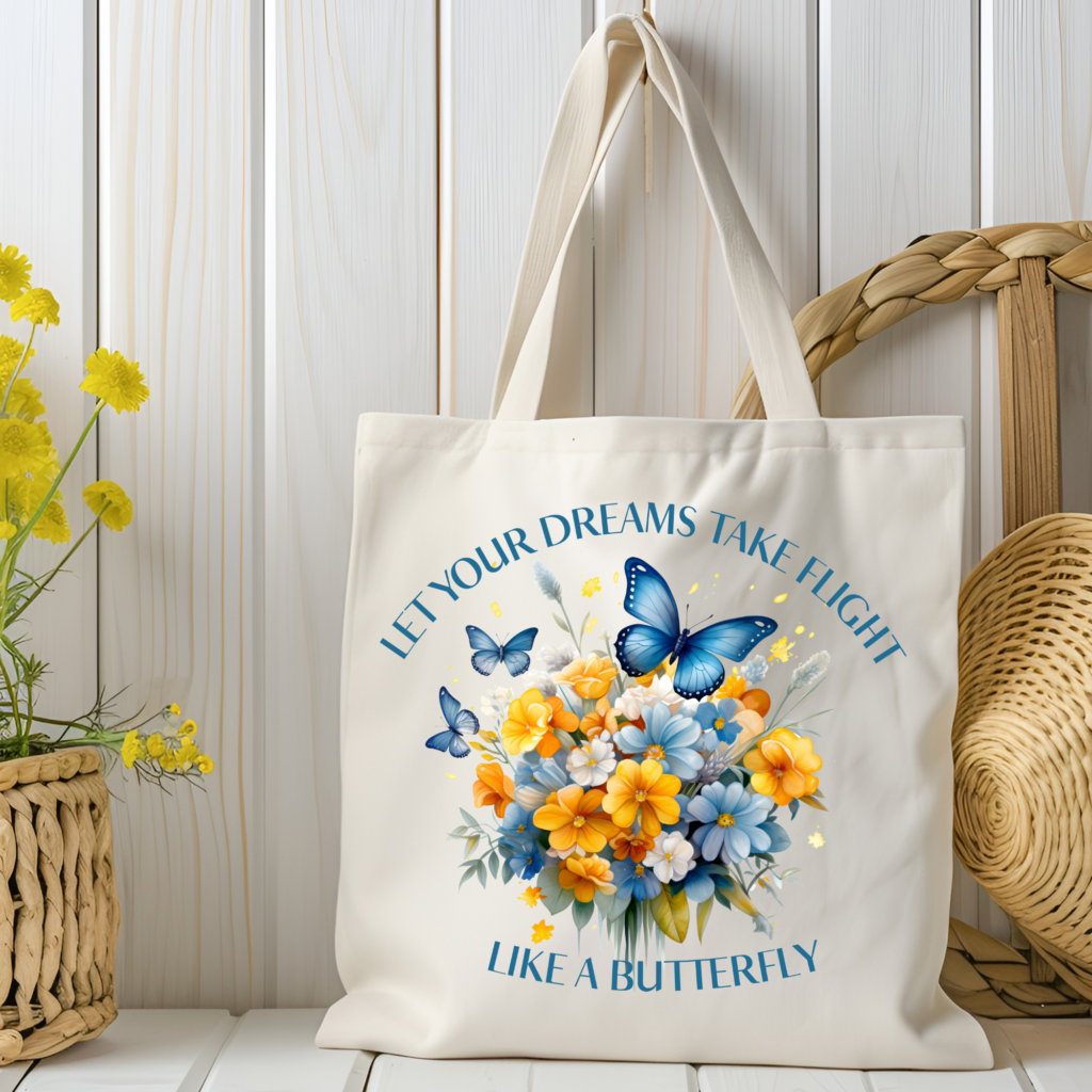 Let Your Dreams Take Flight Like a Butterfly Tote Bag Digeals.com
