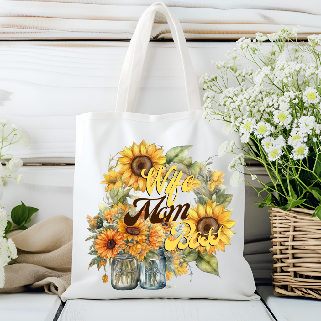 Wife Mom Boss Tote Bag Mothers Day Gift Personalized Digeals.com