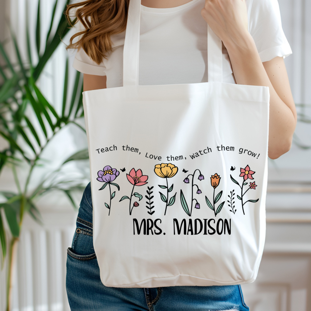 1 Teach them, Love them, Watch them grow Teacher Tote Bag Digeals.com