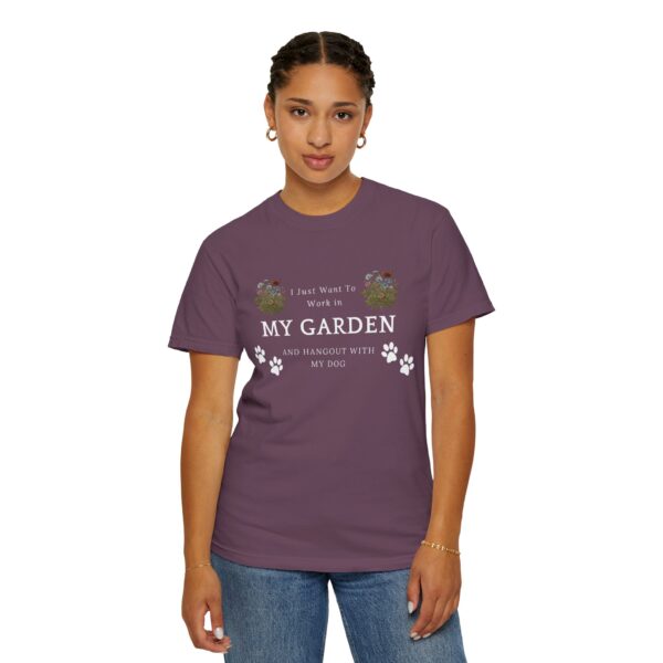 I Just Want To Work in My Garden and Hangout With my Dog Digeals.com Tshirt