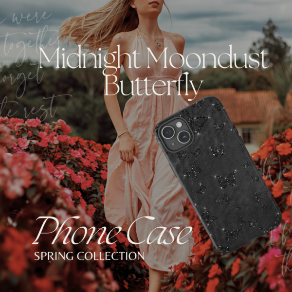 Midnight Moondust Butterfly Phone Case Mockup Digeals.com