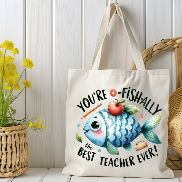 Ofishally Best Teacher Ever Tote Bag Web Image Digeals.com