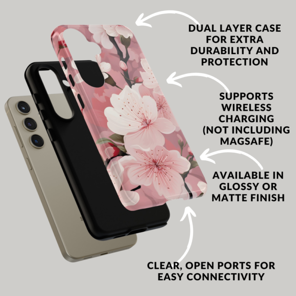 Petals in Pink Cherry Blossom Phone Case Digeals.com Infor