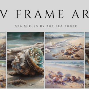 TV Frame Art Seashells by the Sea Shore Digital Download www.Digeals.com
